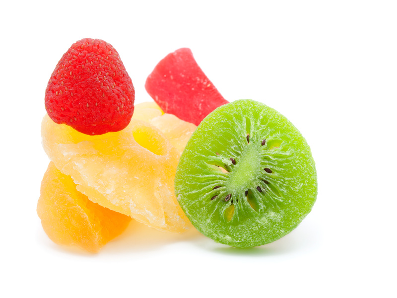 Multi-colored slices of fruits,dried fruits Candied fruit